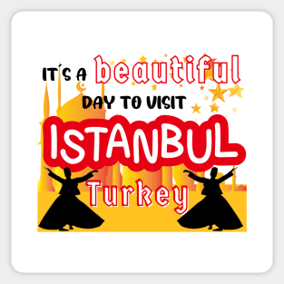 Travel to Beautiful Istanbul in Turkey. Gift ideas for the travel enthusiast available on t-shirts, stickers, mugs, and phone cases, among other things. Sticker